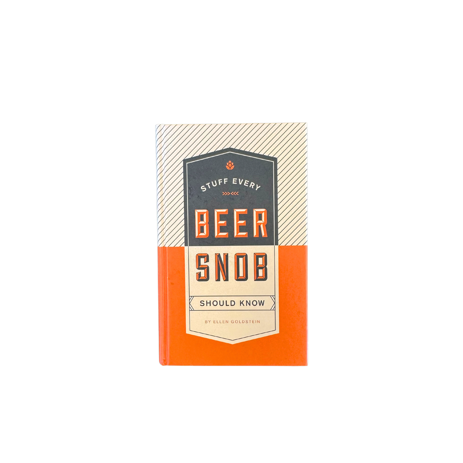 Hard cover Beer Snob book packed with information, how-tos, and trivia for beer enthusiasts.