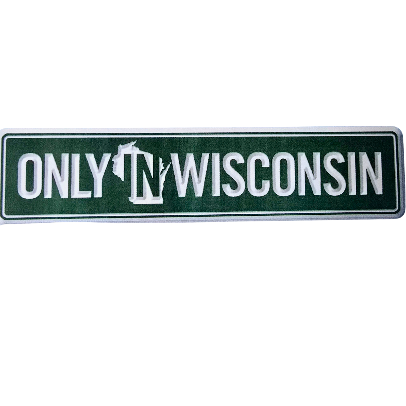 Only in Wisconsin rectangle magnet