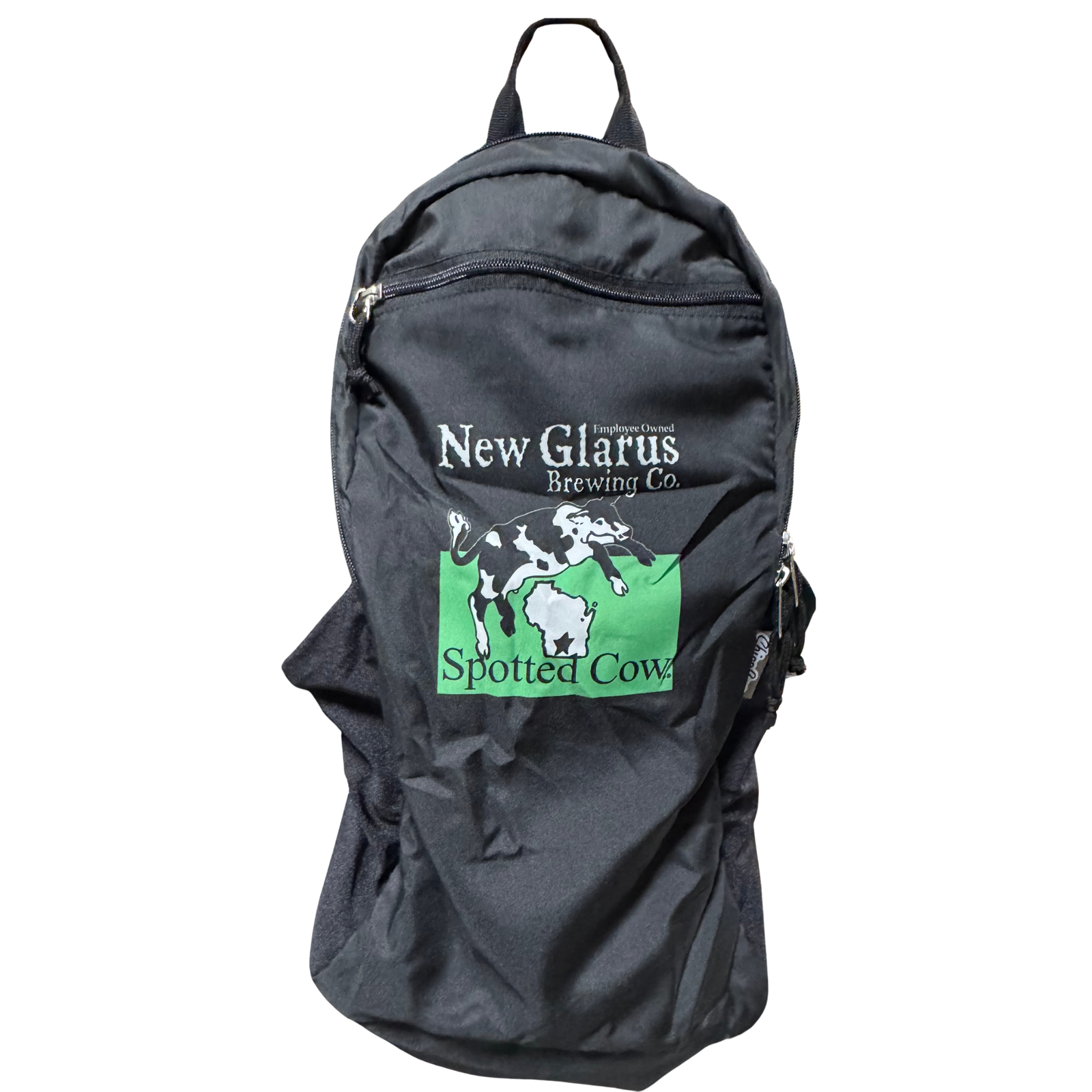 Black Travel Bag with Spotted Cow Logo