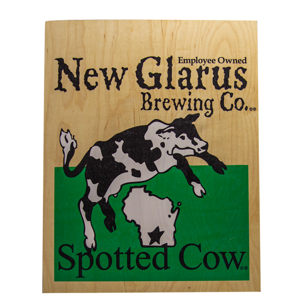 Spotted Cow Wooden Sign